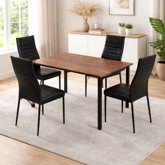 Shane  Dining Table with 4 ease chairs