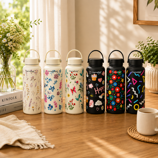 Assorted T.Trek Botanic S. Bottle 950ML – Floral Insulated Water Bottle