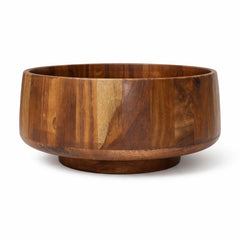 Woodgrain Harvest Basket | Handcrafted Wooden Bowl – 10.5 Inch Diameter