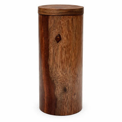 Large Handcrafted Wooden Storage Jar – 6 Inch Depth, 2 Inch Diameter | Natural Wood Container