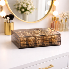 Plastic Jewellery Case – Transparent Multi-Compartment Organizer