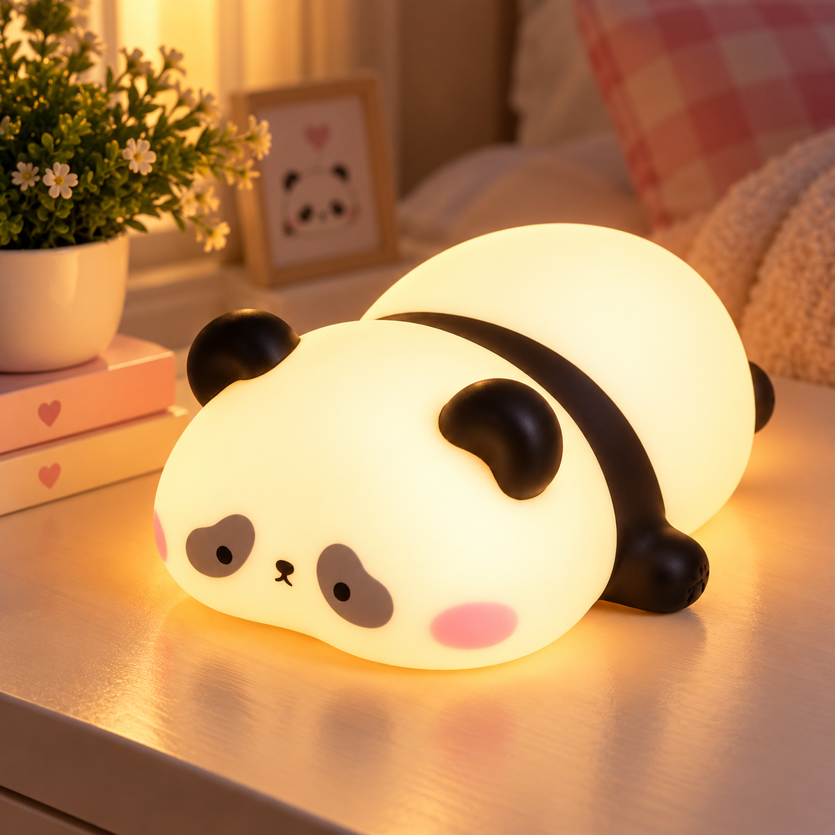 Cute Panda LED Night Lamp – Soft Decorative Bedside Light