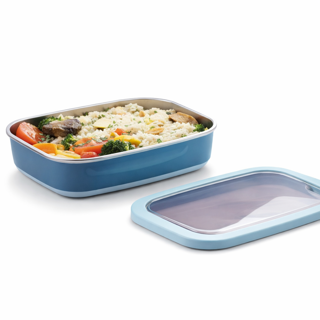 Tedemei Steel Lunch Box – 820 ML & 1400 ML Stainless Steel Food Container - Habitt
