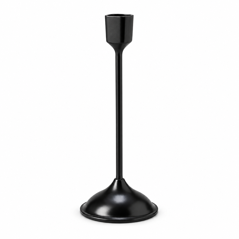 Dinner Candle Stand set – Black & Golden