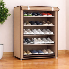 Shoe Cabinet 5 Layers – Portable Fabric Shoe Storage Organizer - Habitt