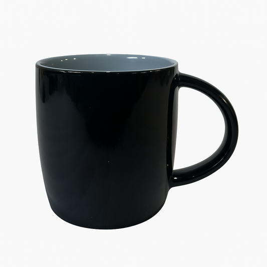 Glossy Black Ceramic Mug – Classic Coffee & Tea Cup