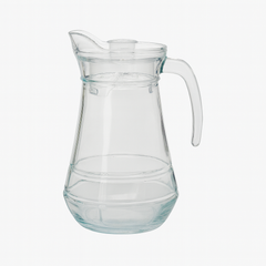 Clear Glass Jug 1700 ml with Elegant Tapered Design & Easy-Pour Spout – Large Water & Juice Pitcher