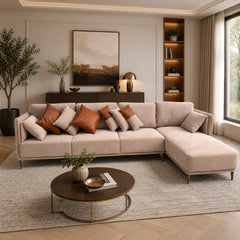 Clara L-Shaped Sofa | Modern Luxury Sectional Sofa with Chaise Lounge - Habitt