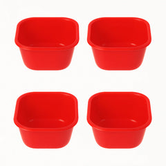 (Pack of 4) Blend Mini Plastic Bowls – 400 ml (Assorted) | Multipurpose Snack & Serving Bowls