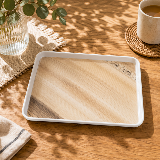 Marble Melamine Serving Tray – 144C