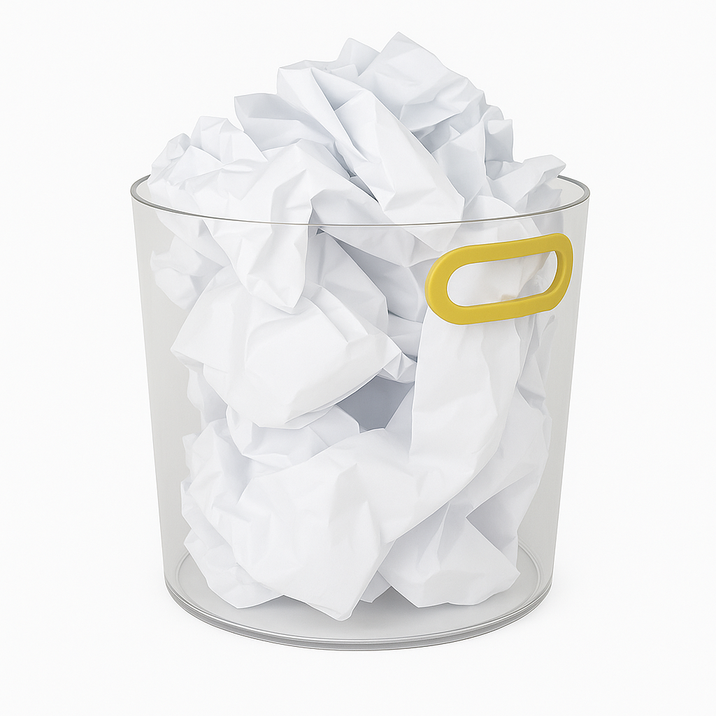Acrylic Paper Basket – Transparent Office Dustbin