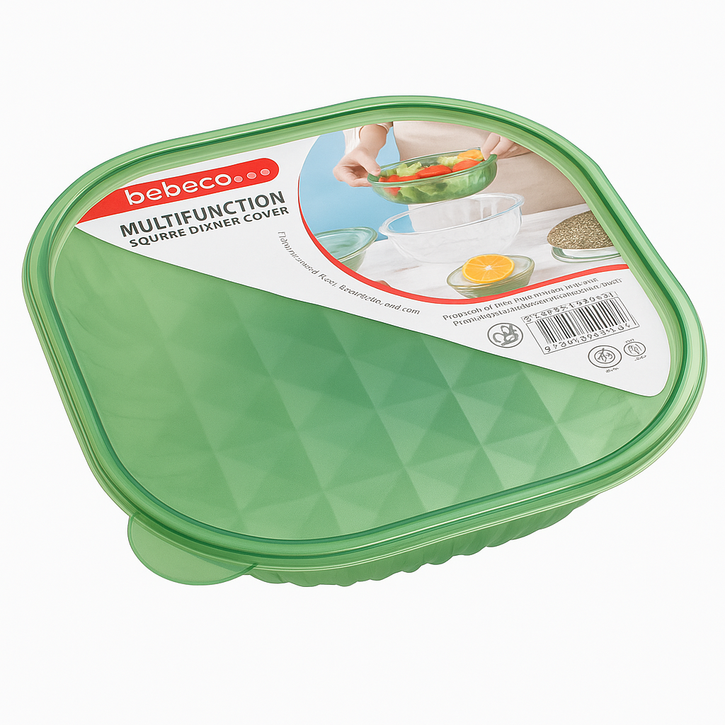 Large Plastic Storage Box with Lid – Green