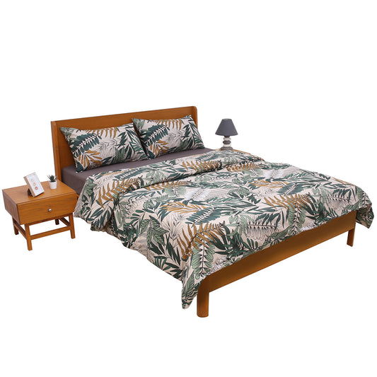 Multi Leafy Double Quilt Cover 90x96" Cotton