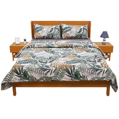 Multi Leafy Double Quilt Cover 90x96" Cotton