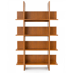 Nerra Wooden Display Shelf | Modern Open Bookcase & Storage Rack - Habitt