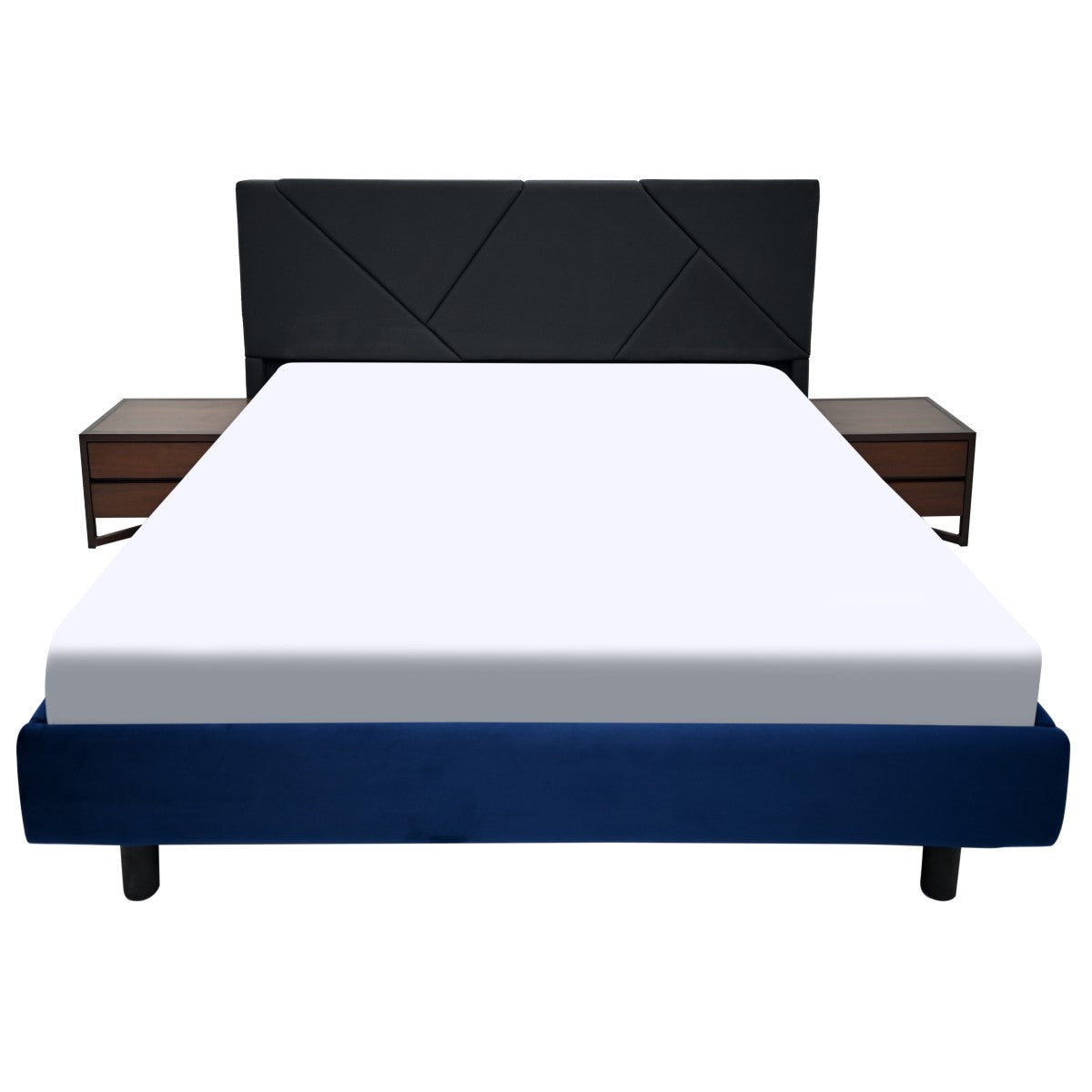 Sebastian King Size Bed with 2 Side Tables
