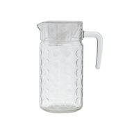 1850 ml Clear Glass Beverage Jug – Large-Capacity Drink Pitcher with Handle & Easy-Pour Spout (1 Pc) - Habitt