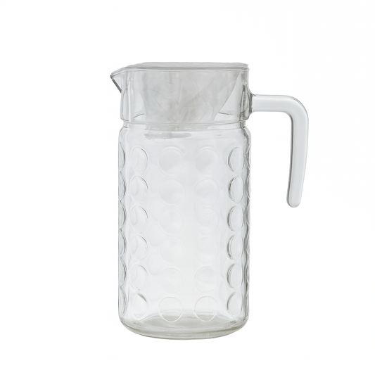 1850 ml Clear Glass Beverage Jug – Large-Capacity Drink Pitcher with Handle & Easy-Pour Spout (1 Pc)