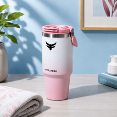 Assorted Premium Insulated Travel Tumbler with Handle | Stylish Hot & Cold Drink Cup