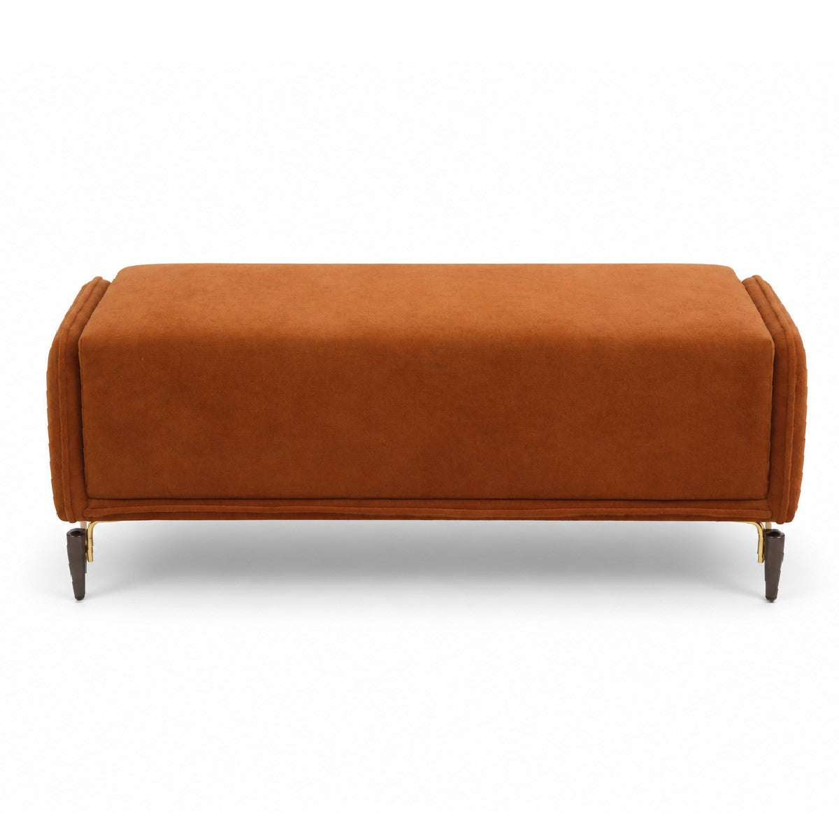 Clara Bed Setti | Luxury Upholstered Bedroom Bench with Metal Accent Legs - Habitt