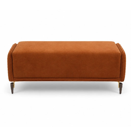 Clara Bed Setti | Luxury Upholstered Bedroom Bench with Metal Accent Legs - Habitt