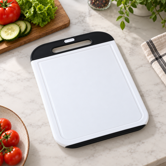 White Cutting Board – Large & Medium Size | Single Piece Kitchen Chopping Board