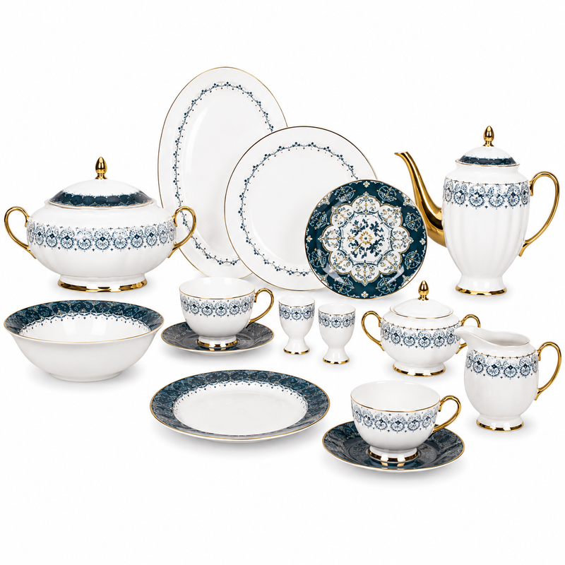 Elite 65-Piece Dinner Set | Complete Tableware Collection for Elegant Dining