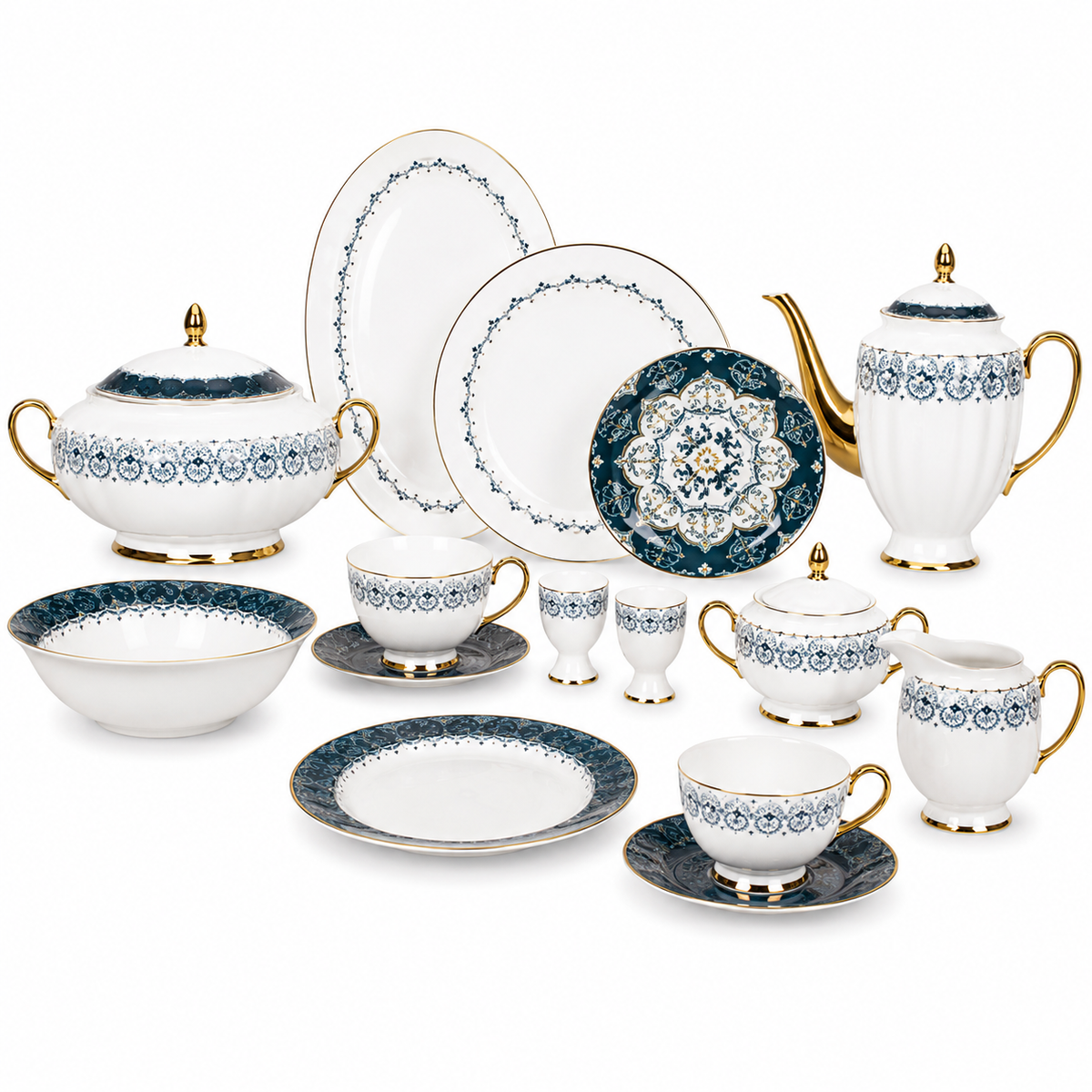 Elite 65-Piece Dinner Set | Complete Tableware Collection for Elegant Dining