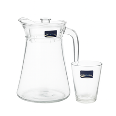 Premium Deli Glassware Water Set – 7-Piece Set (1.58 L Jug + 275 mL Glasses)
