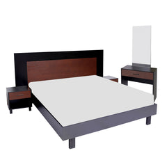 Ozmane Dark tune Set  (bed with sides, dresser and mirror)