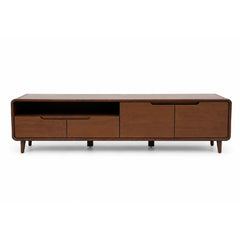 Clara TV Unit | Modern Wooden Entertainment Console with Storage Cabinets - Habitt