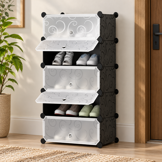 Shoe Rack Frosted Glass – 4 Layer