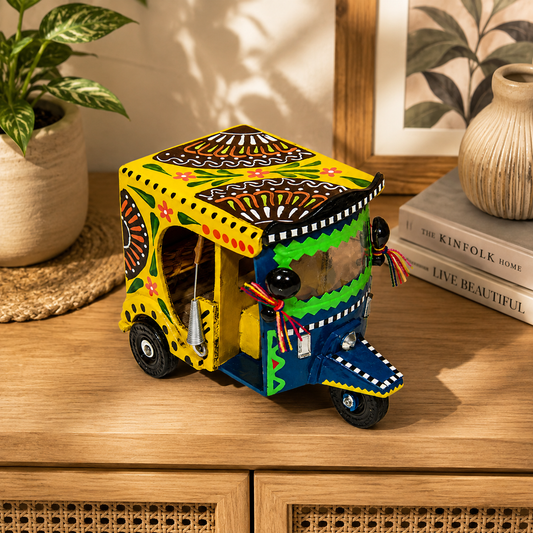 Small Truck Art Rickshaw Assorted Color – Traditional Hand-Painted Decorative Rickshaw | Pakistani Folk Art Home Décor
