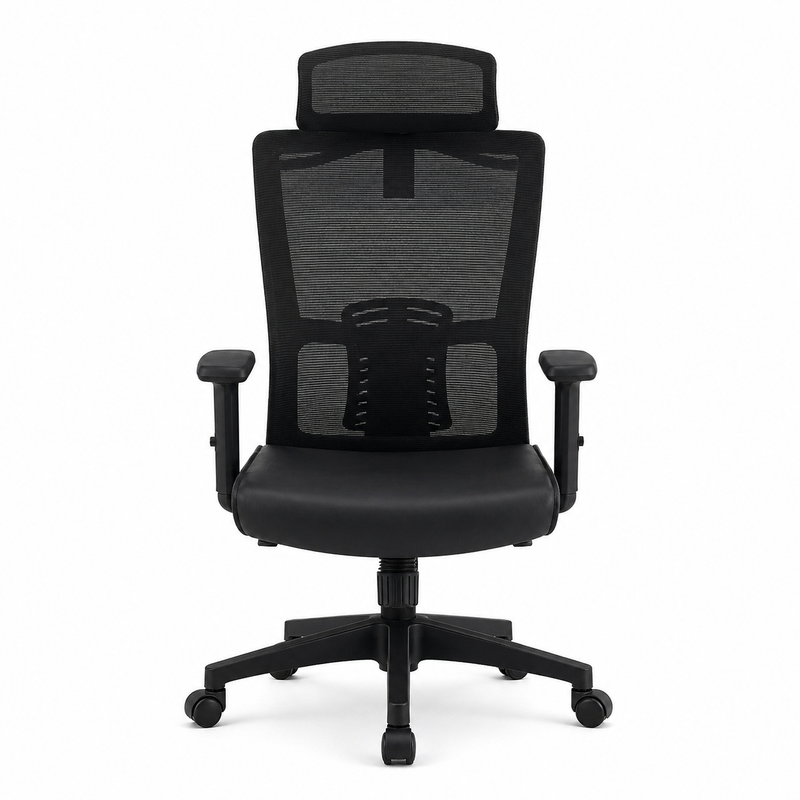 Master Aura High-Back Ergonomic Mesh Executive Chair – Breathable Office Chair with Headrest & Lumbar Support - Habitt