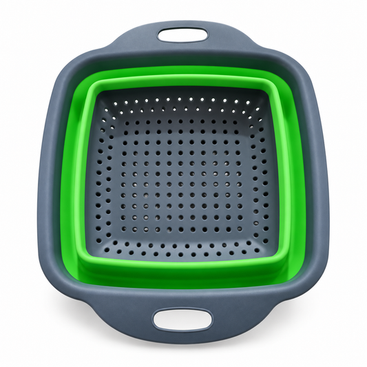 Drain Basket – Foldable Silicone Kitchen Strainer Green