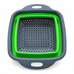 Drain Basket – Foldable Silicone Kitchen Strainer Green
