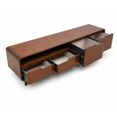 Clara TV Unit | Modern Wooden Entertainment Console with Storage Cabinets - Habitt