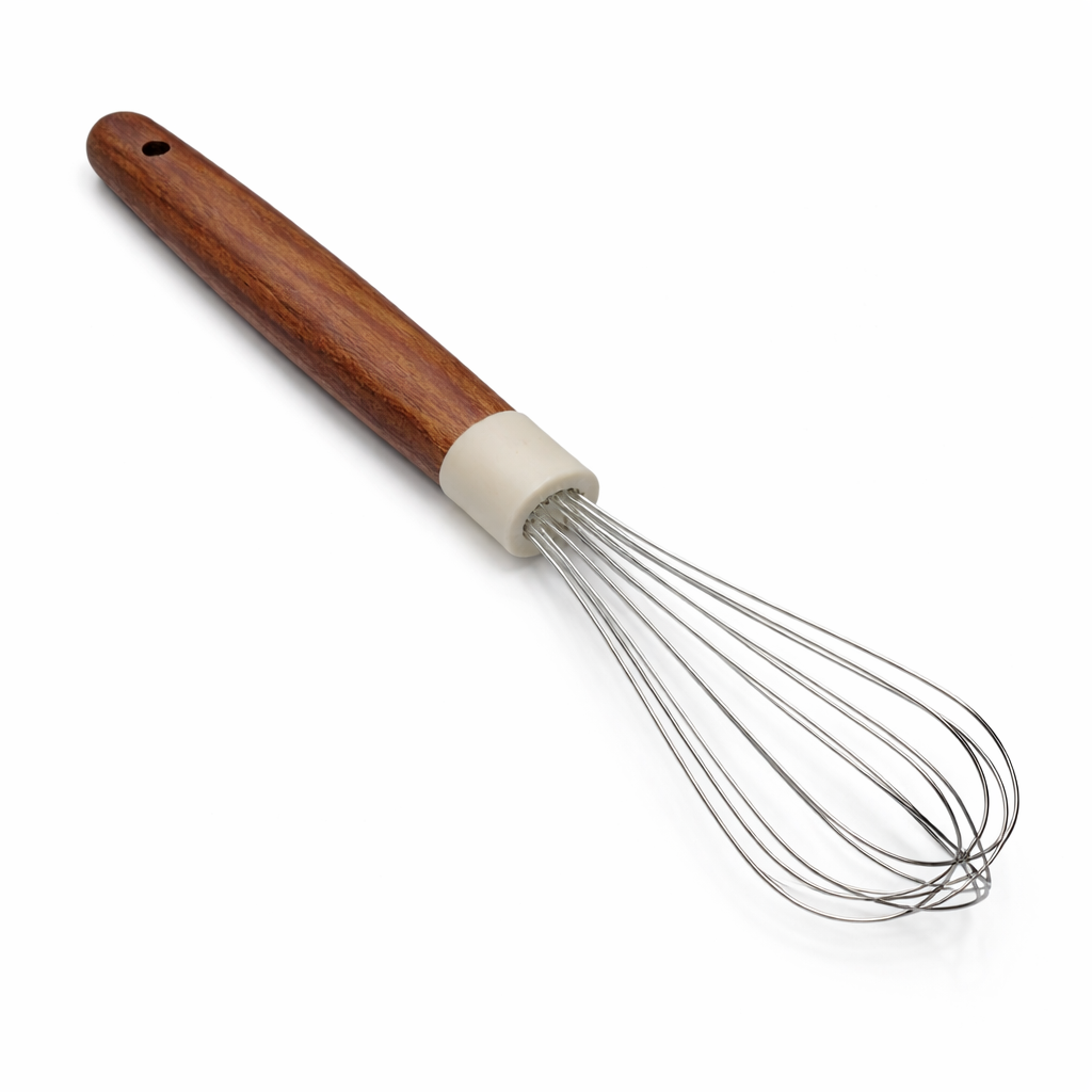 High Quality Double Beater – Stainless Steel Balloon Whisk with Wooden Handle - Habitt