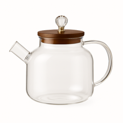 Elegant Glass Kettle with Wooden Lid – 1 Litre &1.5 Litre