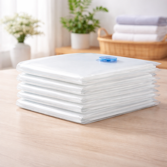 Vacuum Storage Bags Set – 5PCS Space Saver Bags with Hand Pump