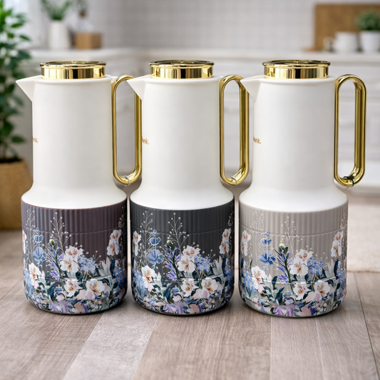 Vacuum Flask 1 LTR (Beige, Grey, Brown) - Habitt