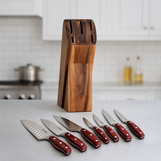 6-Piece Knife Set with Wooden Block - Habitt