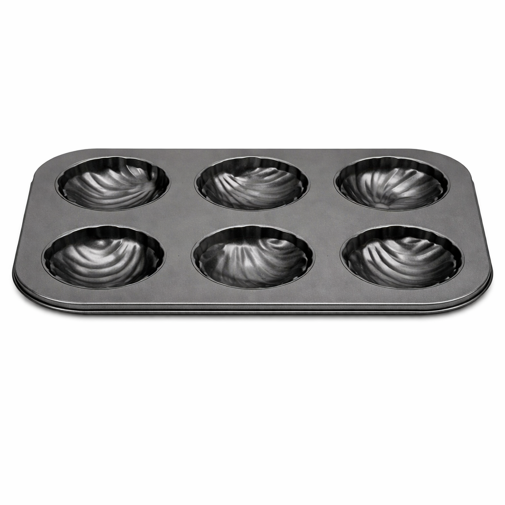 6 Hole Baking Tray – Non-Stick Muffin & Cupcake Pan - Habitt