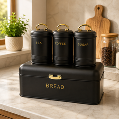 Bread Box with Canister Set
