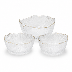 7 Pcs Fruit Bowl Set – Decorative Serving Bowls in Amber, Purple, Clear White, Pink, Blue & Black