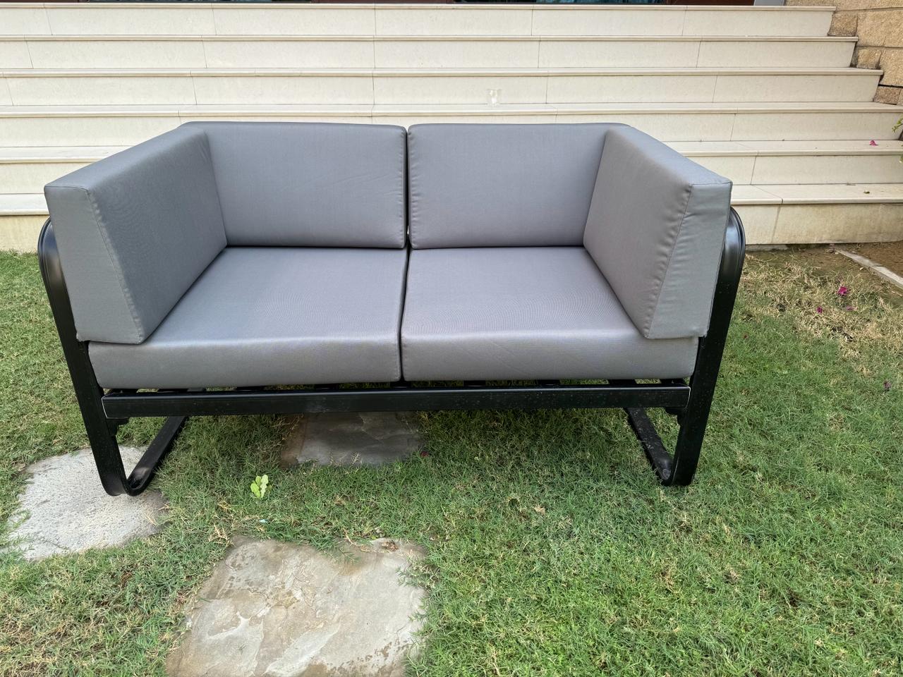 Lucky Home Atis 2 Seater Aluminium Outdoor Patio Sofa