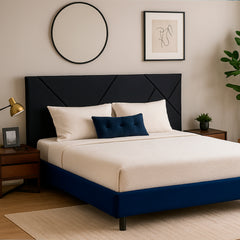 Sebastian King Size Bed with 2 Side Tables