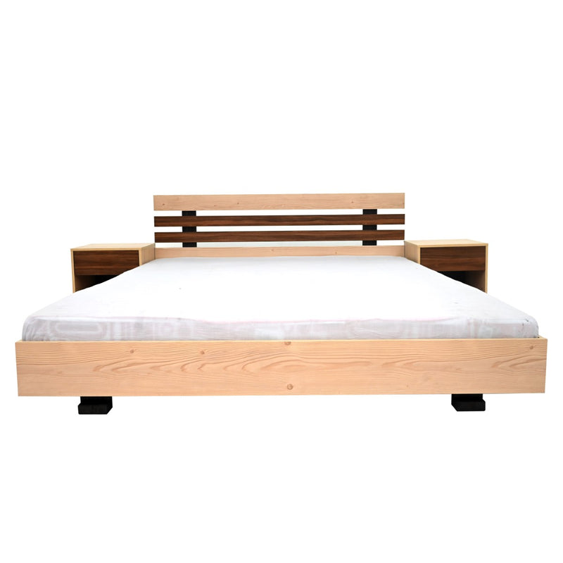 Indigo King Size Bed with 2 Side Tables