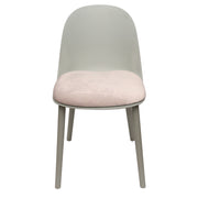 Sora Dining Chair – Modern Molded Seat with Cushion (Pink, Grey, White, Black, Yellow) - Habitt
