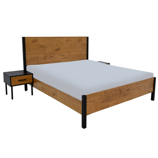 Remington King Size Bed with 2 Side Tables 1200